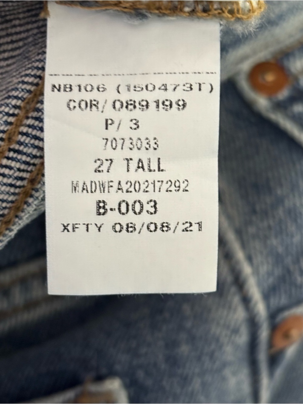 Madewell The Mom Jean Size 27 Tall Super High Waisted Raw Hem - Picture 9 of 14